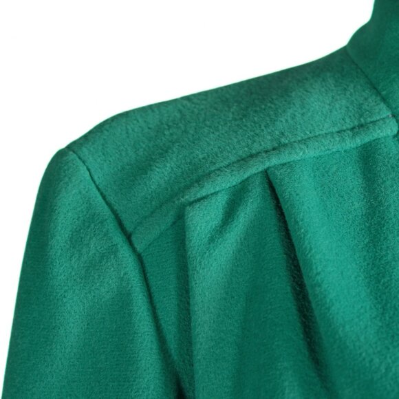 Vintage 1960s 1970s Spring Green Emerald Overcoat Approx Size 14 Rare Color - Picture 5 of 12